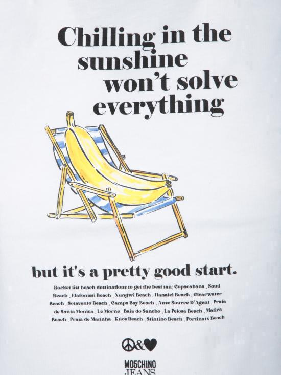 25SS 모스키노 민소매 티셔츠 A1212 3732 4001 White - MOSCHINO