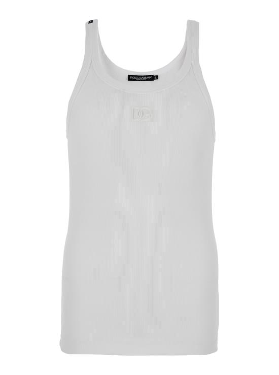 25FW 돌체앤가바나 민소매 티셔츠 G8PA8ZG7PGPW0800 White