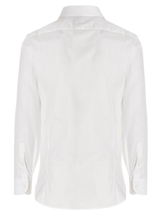 25FW 구찌 코튼 셔츠 더블 G 자수 셔츠 699554ZAJOM9000 White - GUCCI