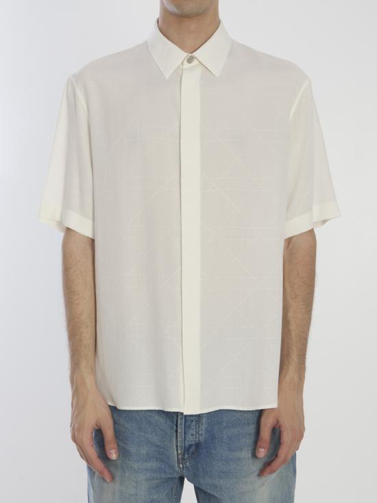 25FW 크리스챤디올 반팔 셔츠 493C516 WHITE