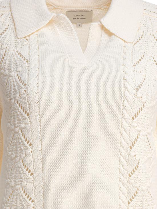 25FW 루루 드 세종 폴로 티셔츠 KINAIVORY White - LOULOU DE SAISON