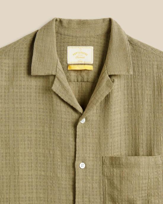  포르투기스플란넬 반팔 셔츠 포르투갈 플란넬 그레인 캠프 - PORTUGUESE FLANNEL