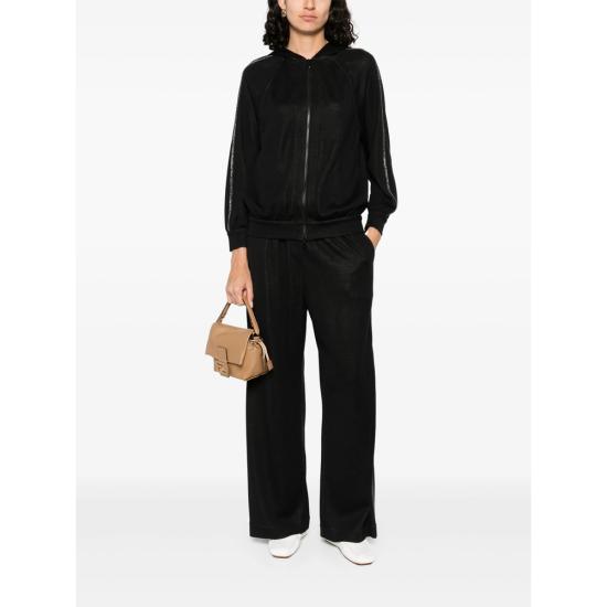 25FW 브루넬로 쿠치넬리 후드 티셔츠 MP828SM606 C9185 BLACK - BRUNELLO CUCINELLI