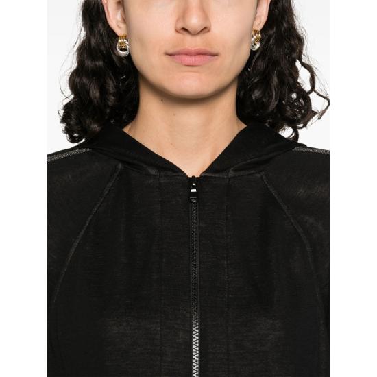 25FW 브루넬로 쿠치넬리 후드 티셔츠 MP828SM606 C9185 BLACK - BRUNELLO CUCINELLI