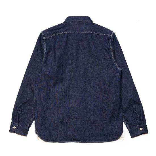  사무라이 진스 데님 셔츠 사무라이 진 일본산 코튼 10온스 데님  인디고 - SAMURAI JEANS
