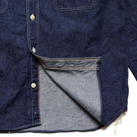  사무라이 진스 데님 셔츠 사무라이 진 일본산 코튼 10온스 데님  인디고 - SAMURAI JEANS