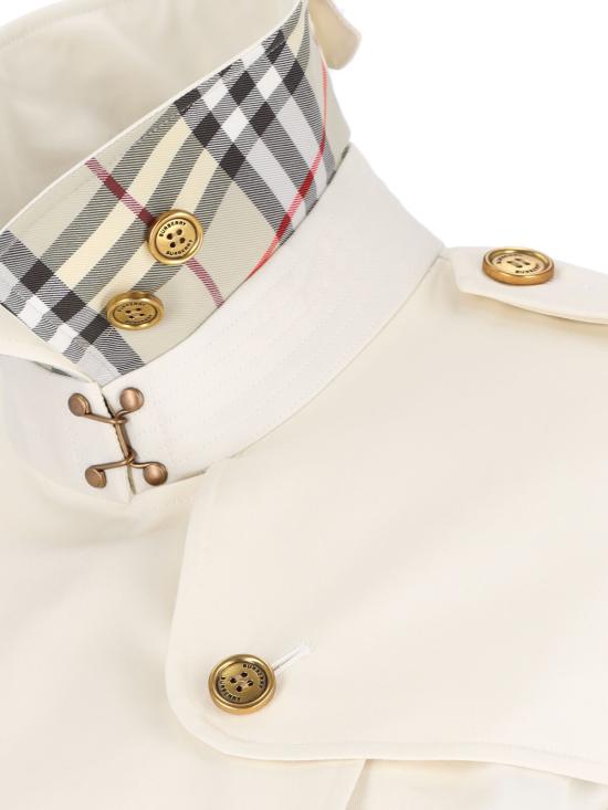 25FW 버버리 미드렝스 개버딘 켄싱턴 트렌치 코트 코튼  8111149 C2205 White - BURBERRY