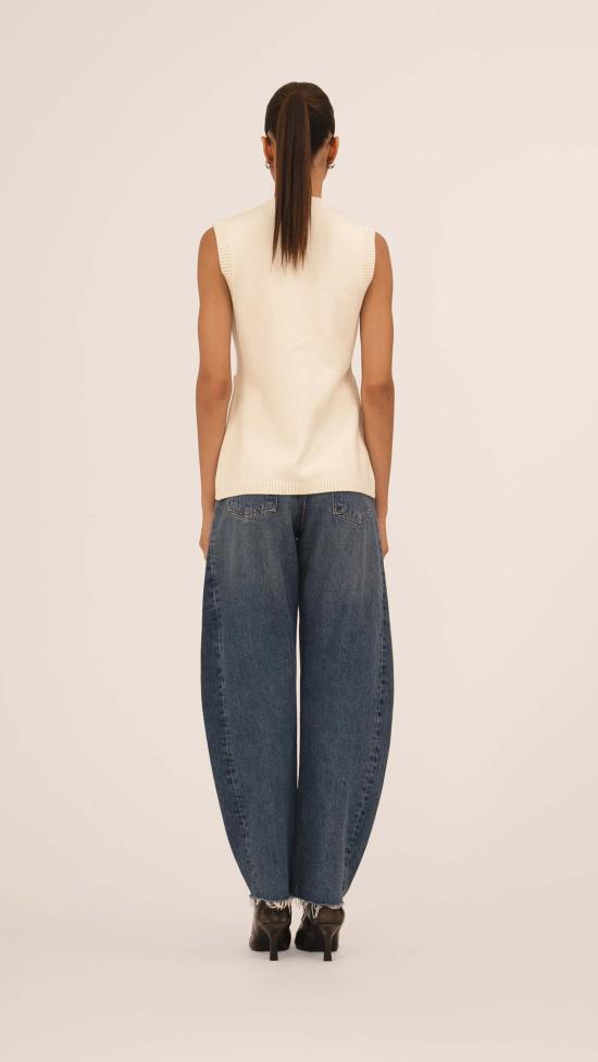  파렌테지 베스트 로지 니트  아이보리 - PARENTEZI