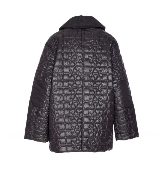 25FW 가니 샤이니 퀼트 미디 자켓 W0343 252 Black - GANNI