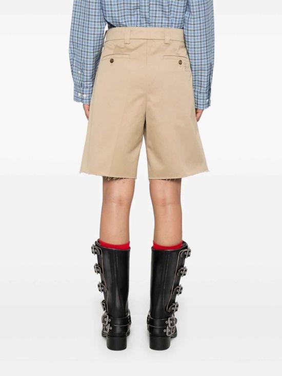  미우미우 숏팬츠 MP18561UPXSOOOF0065 Beige - MIU MIU