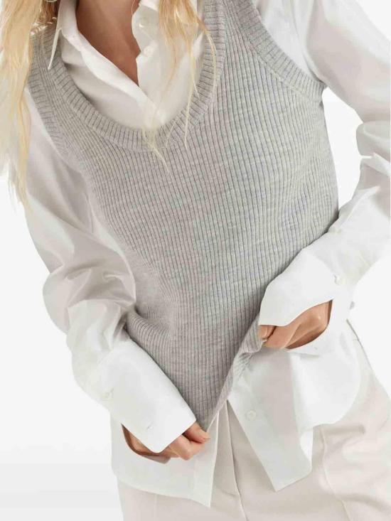 25SS 브루넬로 쿠치넬리 민소매 티셔츠 MLV110210C072 Grey - BRUNELLO CUCINELLI