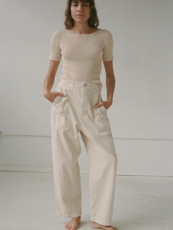  샤이나 모트 크롭 팬츠 페인터 팬츠