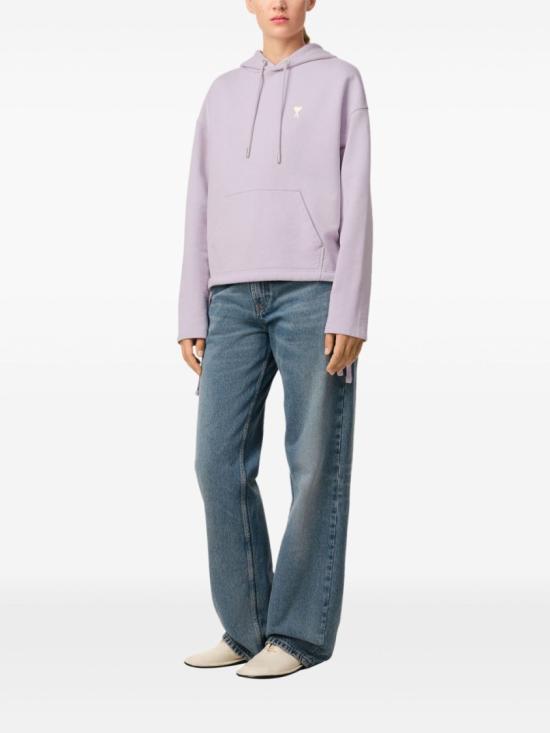 25SS 아미 ADC 드로스트링 후드 티셔츠 FSW260730504 PURPLE DOM - AMI