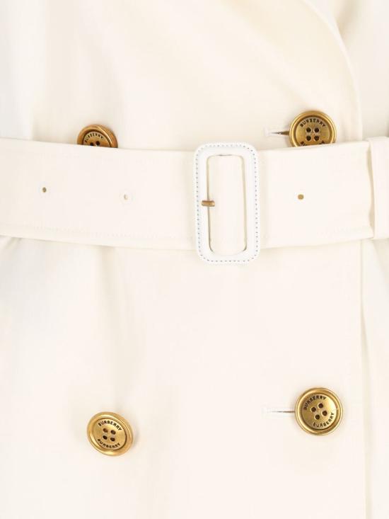 25FW 버버리 미드렝스 개버딘 켄싱턴 트렌치 코트 코튼  8111149C2205 WHITE - BURBERRY