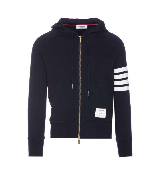  톰브라운 사선완장 투웨이 후드집업 MJT022H00535461 BLUE - THOM BROWNE