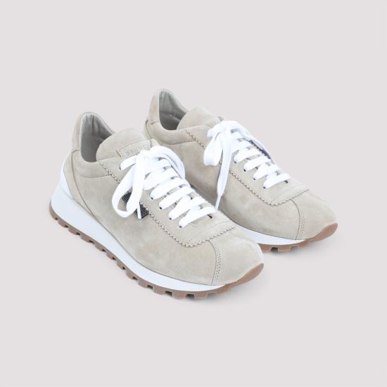 25FW 브루넬로 쿠치넬리 샤이니 탭 스웨이드 러너 스니커즈  MZSFG2110P C4180 CLIMB - BRUNELLO CUCINELLI