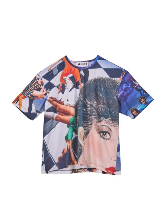 25SS 써네이 반팔 티셔츠 RTWXTOP011 8184 brigitte print MULTICOLOR