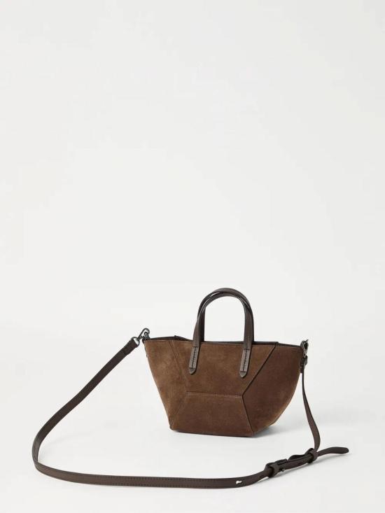26SS 브루넬로 쿠치넬리 스웨이드 BC Duo 미니 백 MBDLD2675C8769 - BRUNELLO CUCINELLI