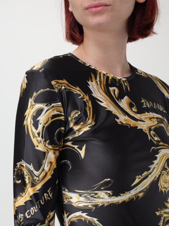 24FW 베르사체 긴팔 티셔츠 77HAM2A1JS360 G89 Black - VERSACE