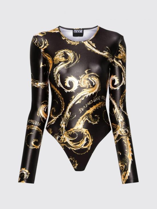 24FW 베르사체 긴팔 티셔츠 77HAM2A1JS360 G89 Black - VERSACE