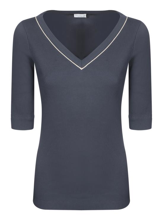 25SS 브루넬로 쿠치넬리 반팔 티셔츠 MG902FP302 CUC78 Black