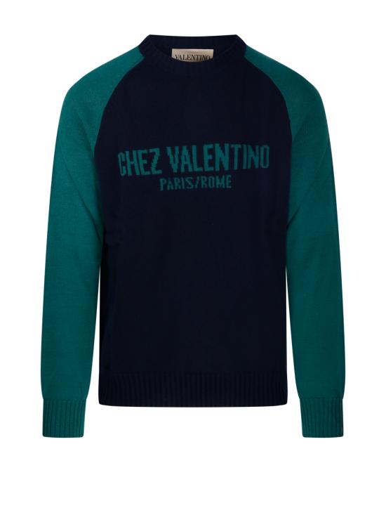 25FW 발렌티노 가라바니 스웨터 7V3KC34TB1N BR4 ULTRAMARINE DARK BLUE DARKWOOD