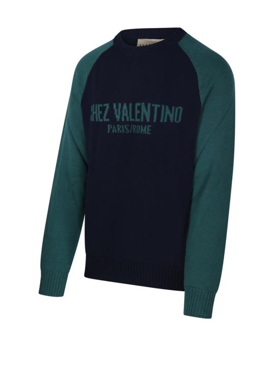 25FW 발렌티노 가라바니 스웨터 7V3KC34TB1N BR4 ULTRAMARINE DARK BLUE DARKWOOD - VALENTINO GARAVANI