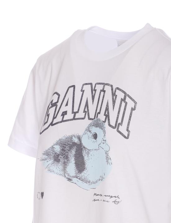 25FW 가니 반팔 티셔츠 T4290151 BRIGHT WHITE DOM - GANNI