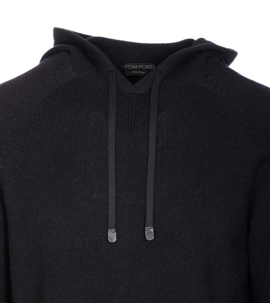 25FW 톰포드 후드 티셔츠 KOL003YMK069LB999 Black - TOMFORD