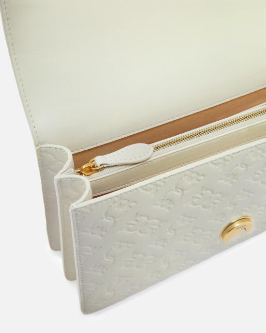 25SS 핑코 토트백 100941A1YB Z14Q Bianco seta antique gold - PINKO