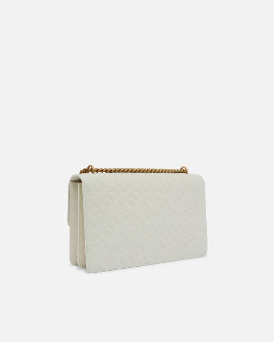 25SS 핑코 토트백 100941A1YB Z14Q Bianco seta antique gold - PINKO