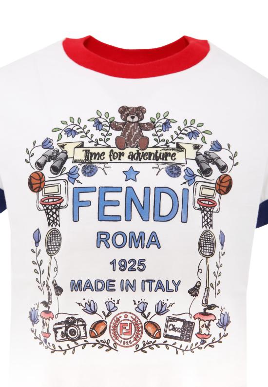 26SS [키즈] 펜디 티셔츠 JMI489 7AJ F0TU9 WHITE - FENDI