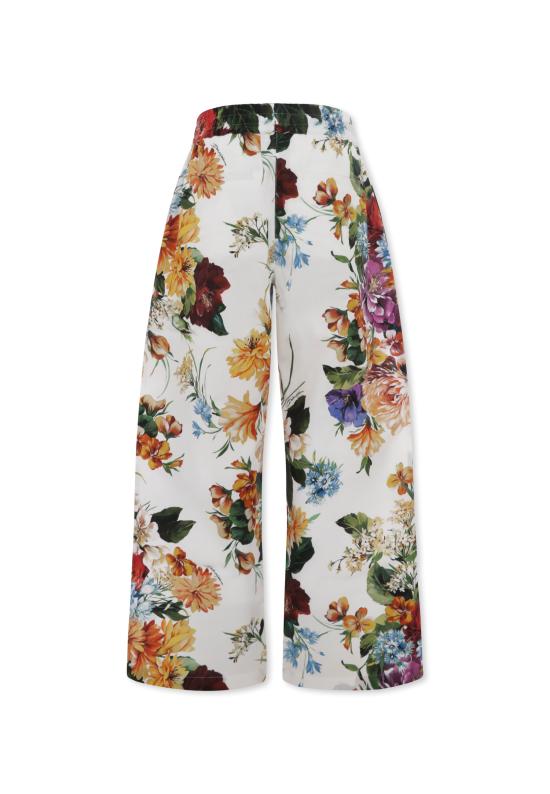 25FW [키즈] 돌체앤가바나 스트레이트 팬츠 L53P50 HS5TV HA5PC IVORY - DOLCE & GABBANA