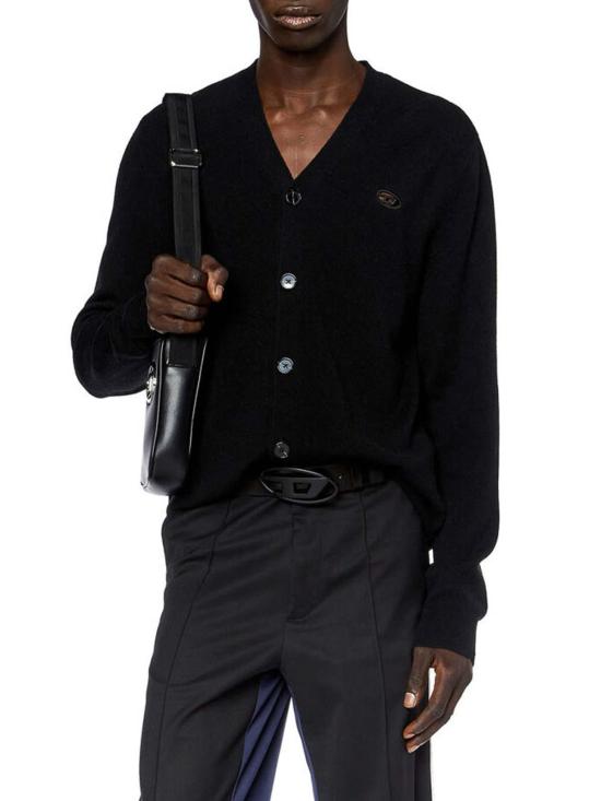  디젤 울 캐시미어 가디건  A130040GEAY9XX Black - DIESEL