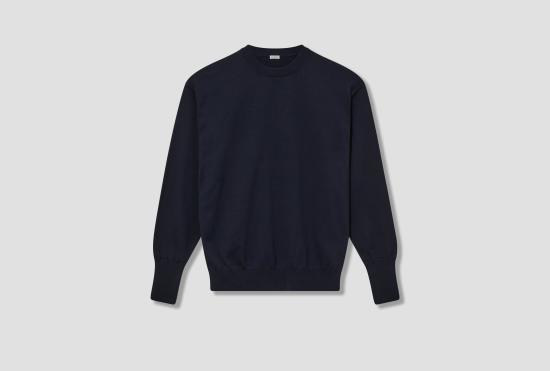 25SS A.PRESSE 스웨터 코튼 니트 롱/슬림 티셔츠 25SAP-03-01K 네이비