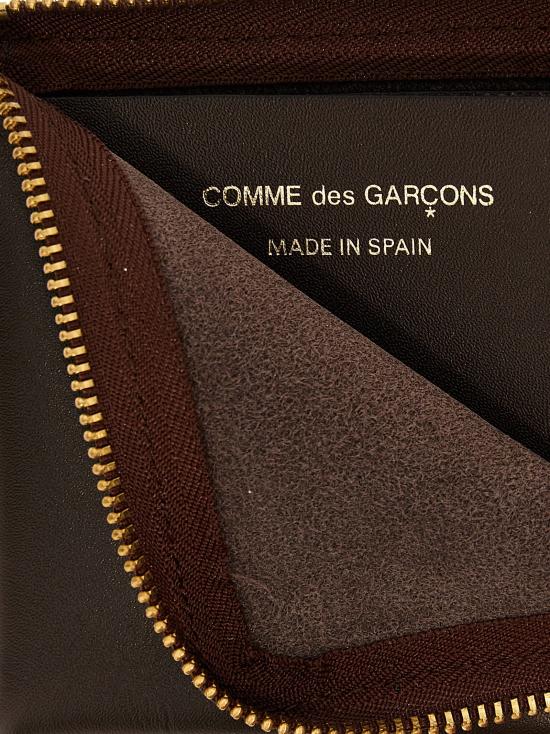 25SS 꼼데가르송 레더 오픈 어크로스 지퍼 코인 SA3100BROWN - COMME DES GARCONS