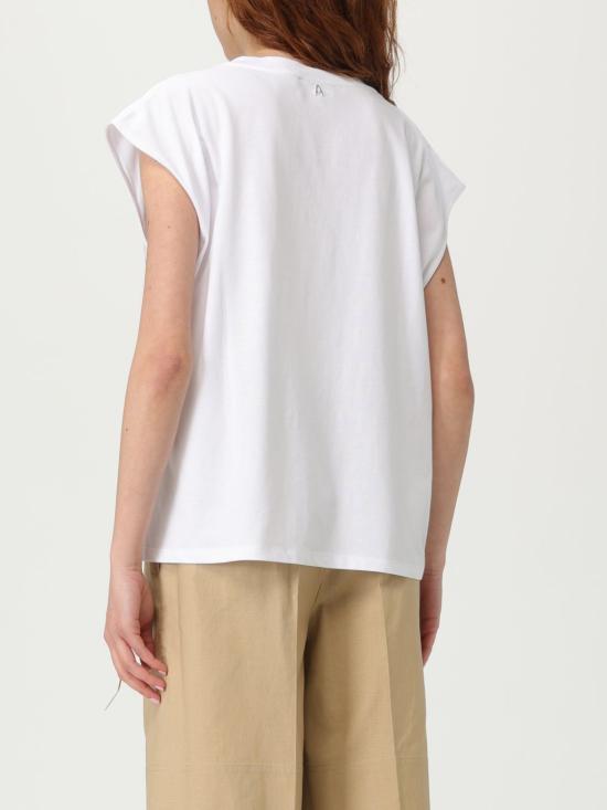 25SS 액티튜드 트윈세트 반팔 티셔츠 251AP2163 00840 White - ACTITUDE TWINSET