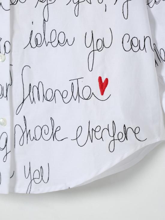 25FW [키즈] 시모네타 셔츠 SW5A40L0316 100NE White - SIMONETTA