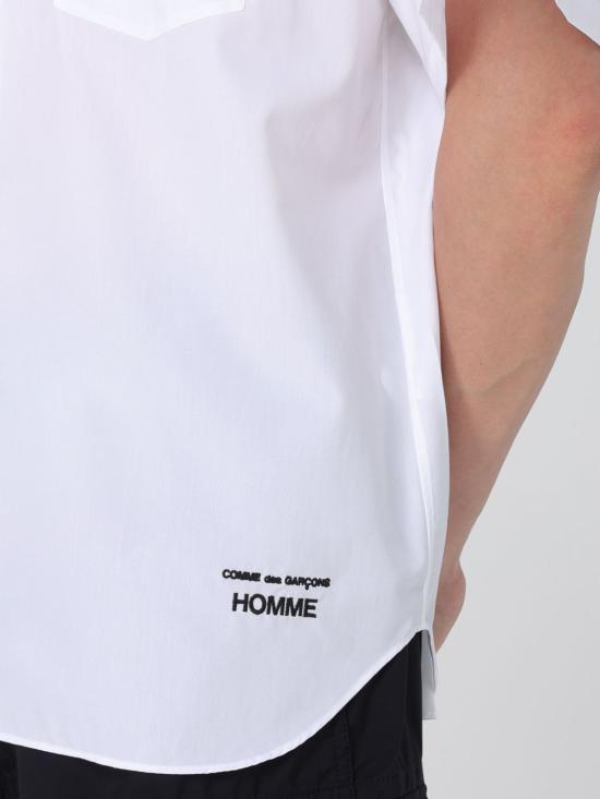 25SS 꼼데가르송 반팔 셔츠 HOB103 3 White - COMME DES GARCONS