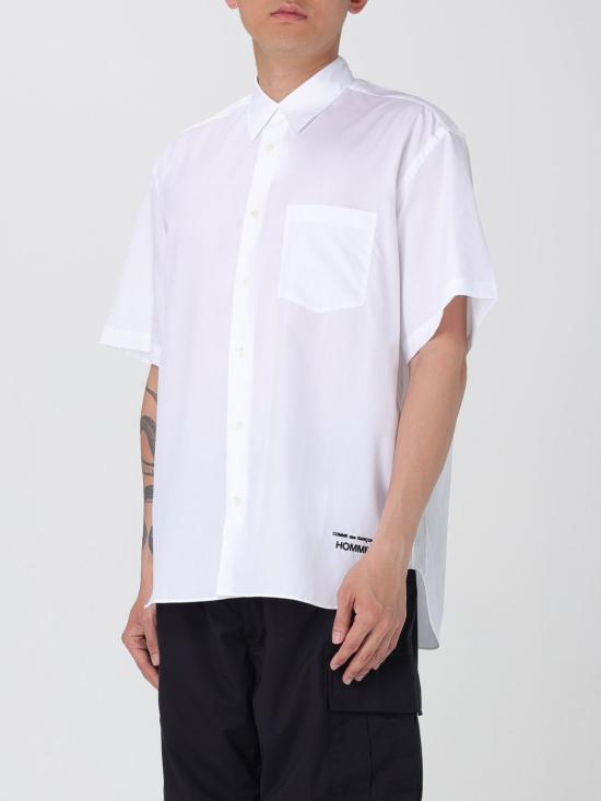 25SS 꼼데가르송 반팔 셔츠 HOB103 3 White - COMME DES GARCONS