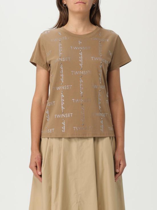 25SS 액티튜드 트윈세트 반팔 티셔츠 251AP2164 12116 Brown