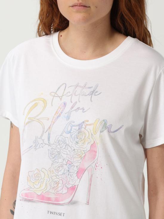 25SS 액티튜드 트윈세트 반팔 티셔츠 251AX2121 12459 Multicolor - ACTITUDE TWINSET