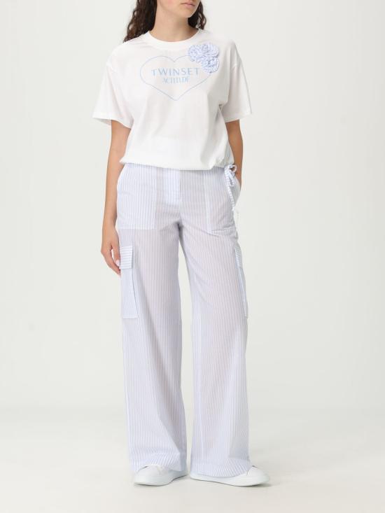 25SS 액티튜드 트윈세트 반팔 티셔츠 251AX2020 12526 White 1 - ACTITUDE TWINSET