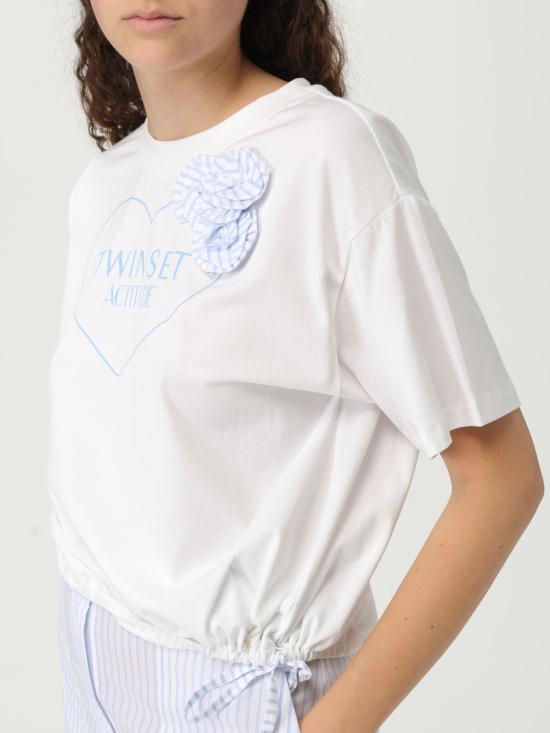 25SS 액티튜드 트윈세트 반팔 티셔츠 251AX2020 12526 White 1 - ACTITUDE TWINSET