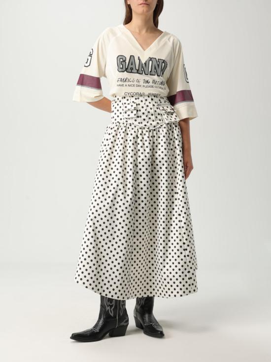 25SS 가니 미디 원피스 W0498 135 Milk - GANNI
