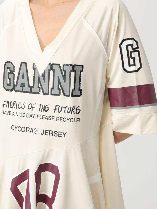 25SS 가니 미디 원피스 W0498 135 Milk - GANNI
