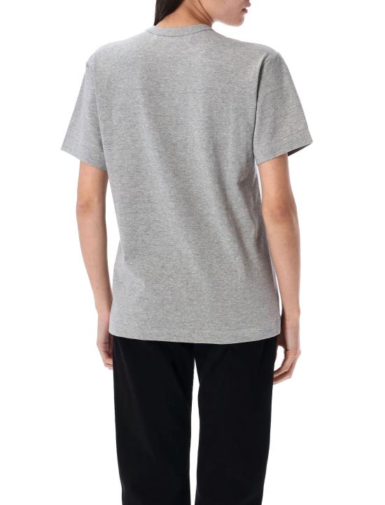 26SS 꼼데가르송 더블하트 와펜 반팔티 AX T226 051 3 GRAY DOM - COMME DES GARCONS