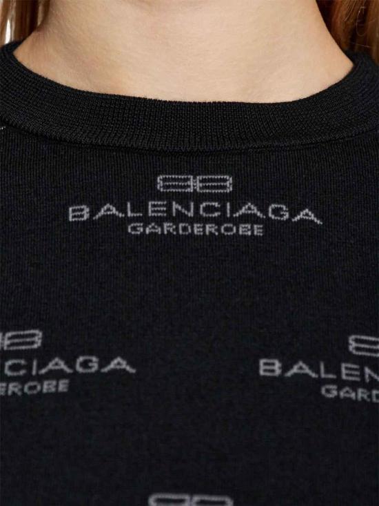  발렌시아가 로고 스웨터 812576T17241269 Black - BALENCIAGA