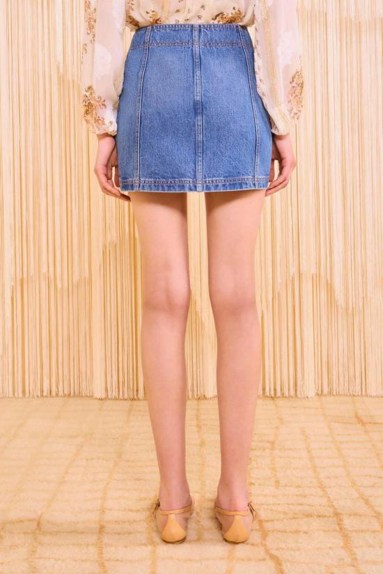  울라 존슨 데님 스커트 클라라 미니  다뉴브 - ULLA JOHNSON