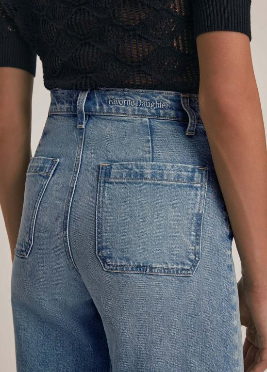  페이보릿 도우터 데님 팬츠 페이버릿 도터 미샤 슈퍼 하이라이즈 와이드 레그 크롭 진 - FAVORITE DAUGHTER